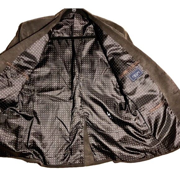 Chaps Men’s Brown Brushed Corduroy Blazer Sport Coat 2 Btn-Patch Elbows 40R - Picture 4 of 6